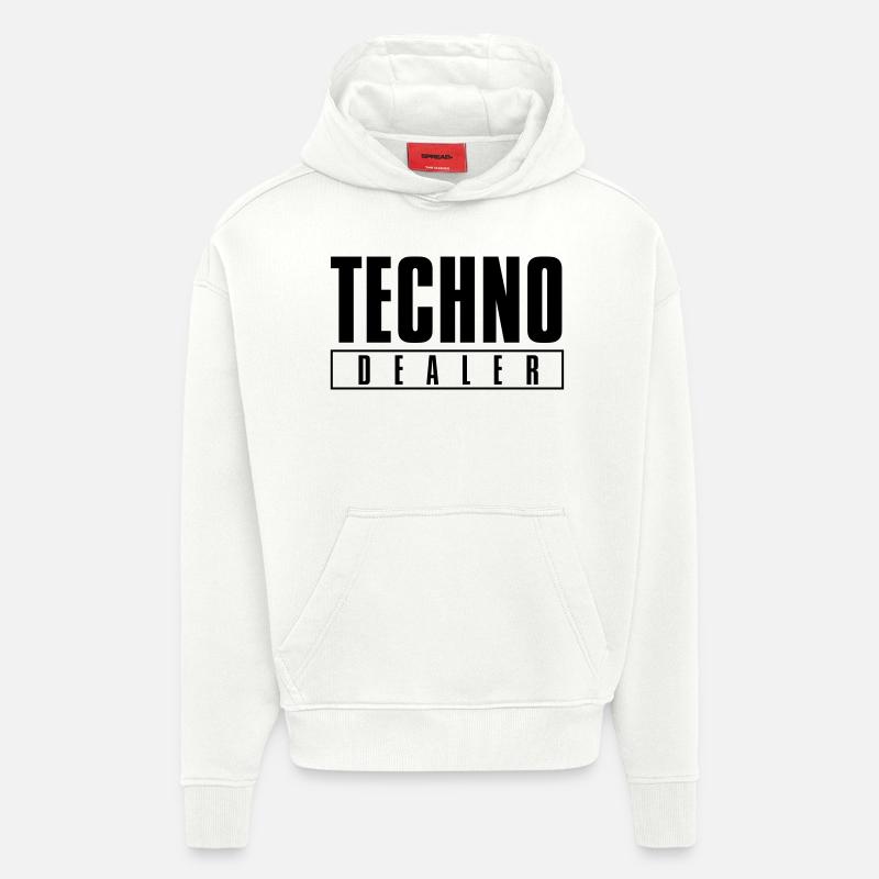 Techno-Händler - Hoodie- made by SPREAD  - OFF WHITE