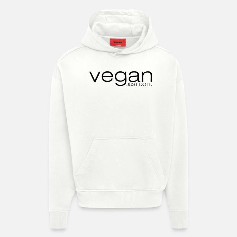Vegan just do it - Hoodie- made by SPREAD  - OFF WHITE