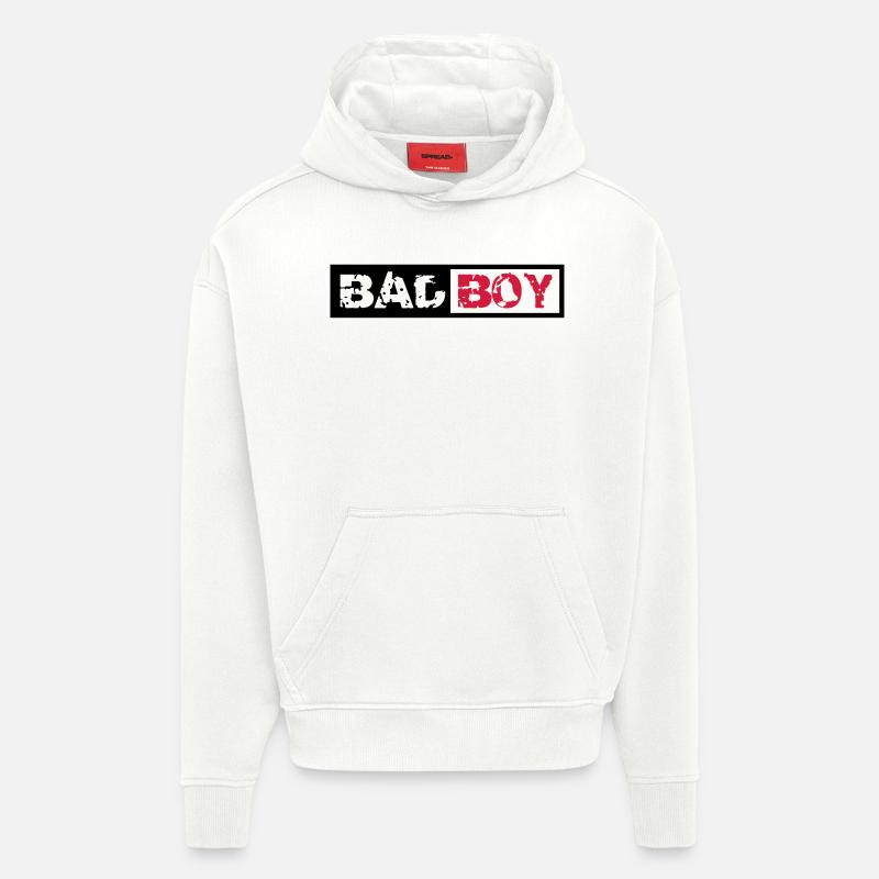 Bad Boy Design - Sweat à capuche bio épais oversize fabriqué en UE - OFF WHITE