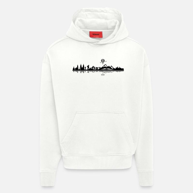 Skyline - Berchtesgaden - Hoodie- made by SPREAD - OFF WHITE