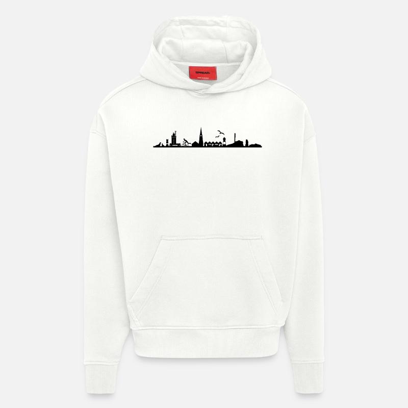 Skyline - Helgoland - Hoodie- made by SPREAD  - OFF WHITE