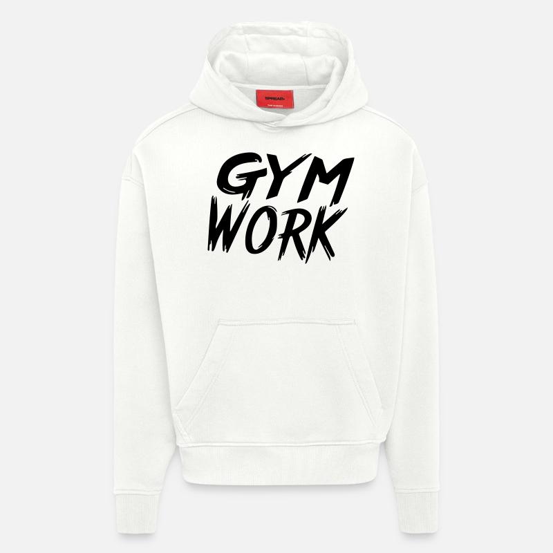 Fitnessstudioarbeit - Hoodie- made by SPREAD  - OFF WHITE