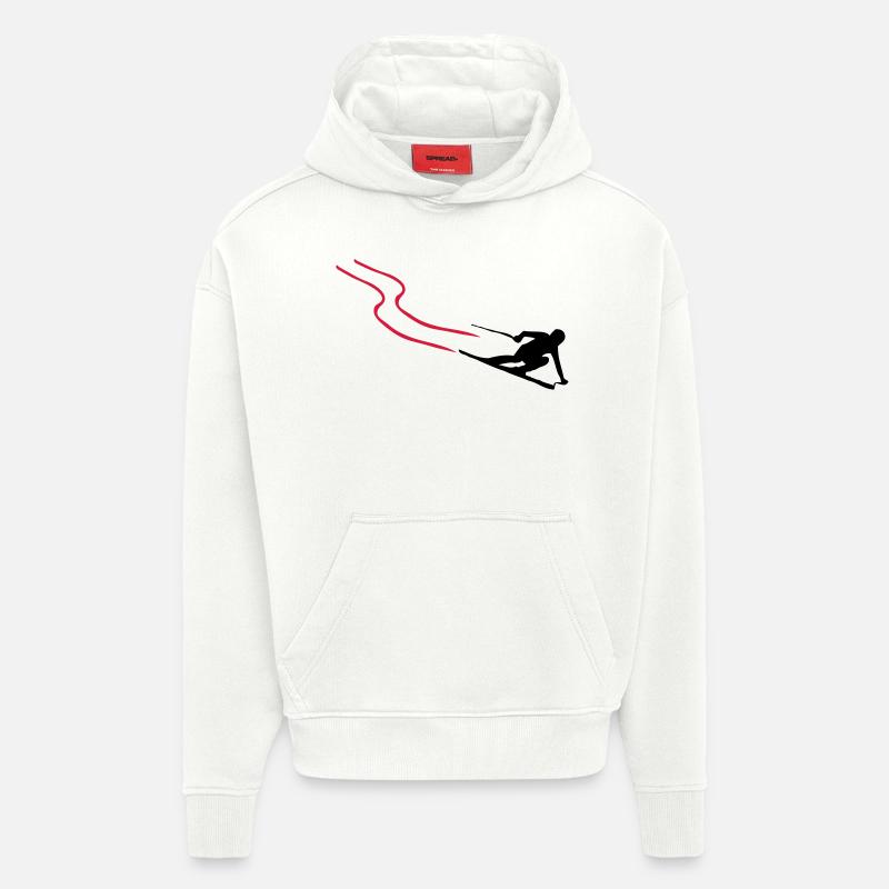 ski - Sweat à capuche bio épais oversize fabriqué en UE - OFF WHITE