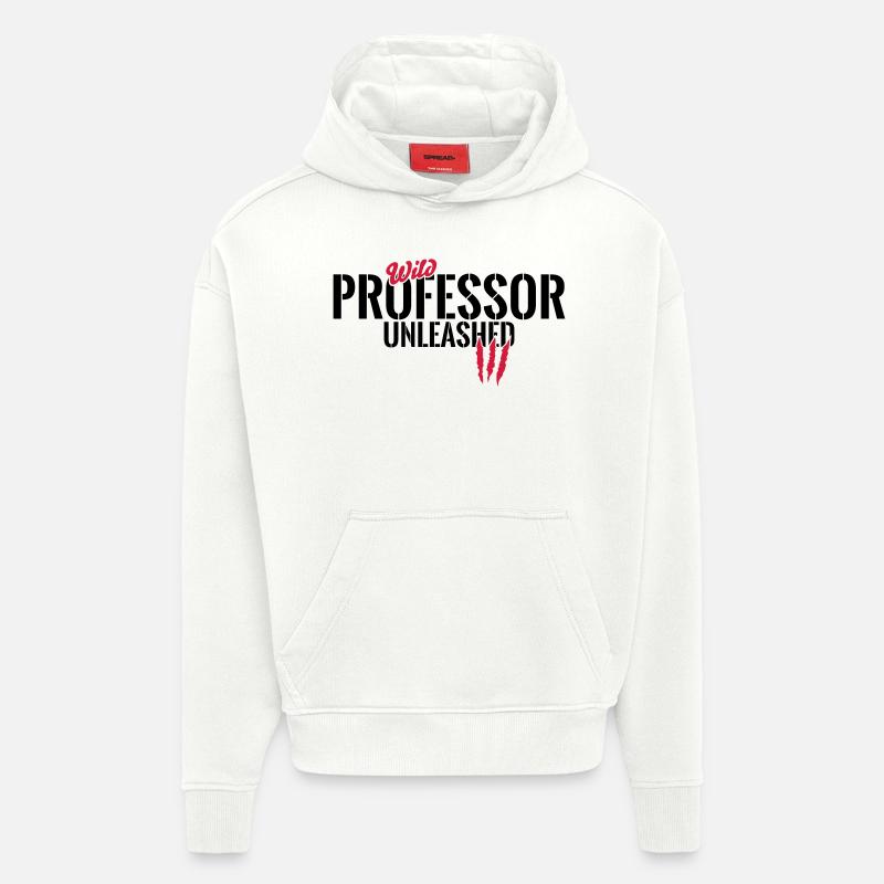 Professeur Wilder unleashed - Sweat à capuche bio épais oversize fabriqué en UE - OFF WHITE