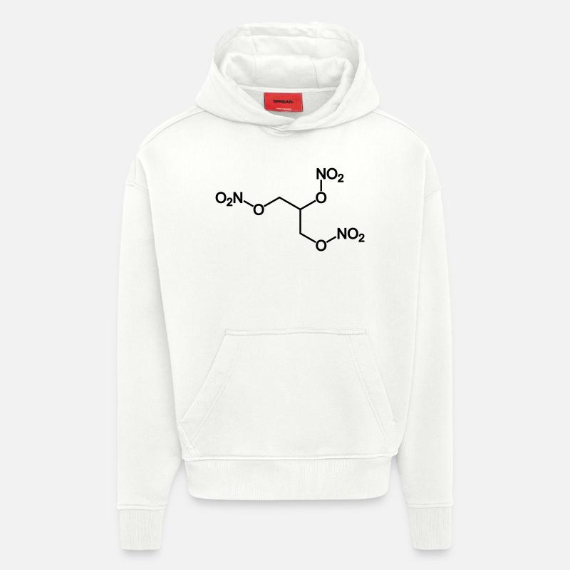 dynamite (nitroglycérine) - Sweat à capuche bio épais oversize fabriqué en UE - OFF WHITE