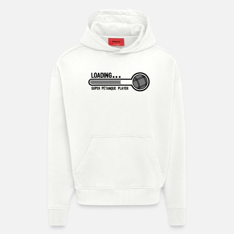 petanque boule loading super player1 - Sweat à capuche bio épais oversize fabriqué en UE - OFF WHITE