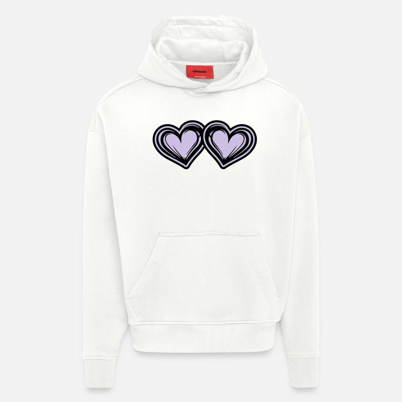 Herzen Symbol Ehe Liebe - Hoodie- made by SPREAD  - OFF WHITE