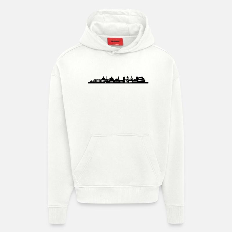Skyline Potsdam lang - Hoodie- made by SPREAD  - OFF WHITE