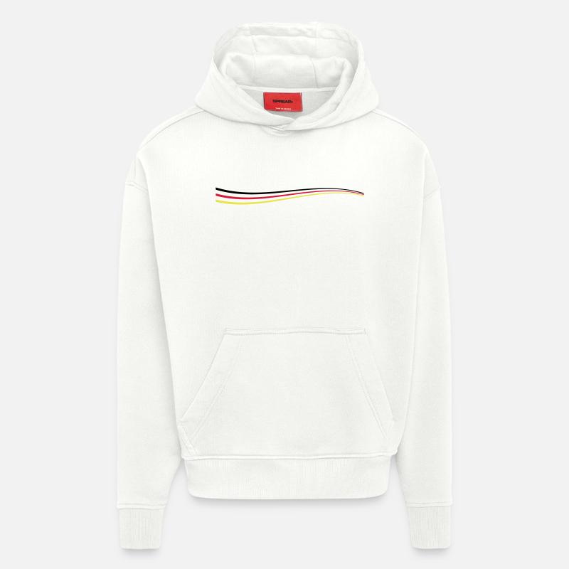 Deutschland Linie - Hoodie- made by SPREAD  - OFF WHITE