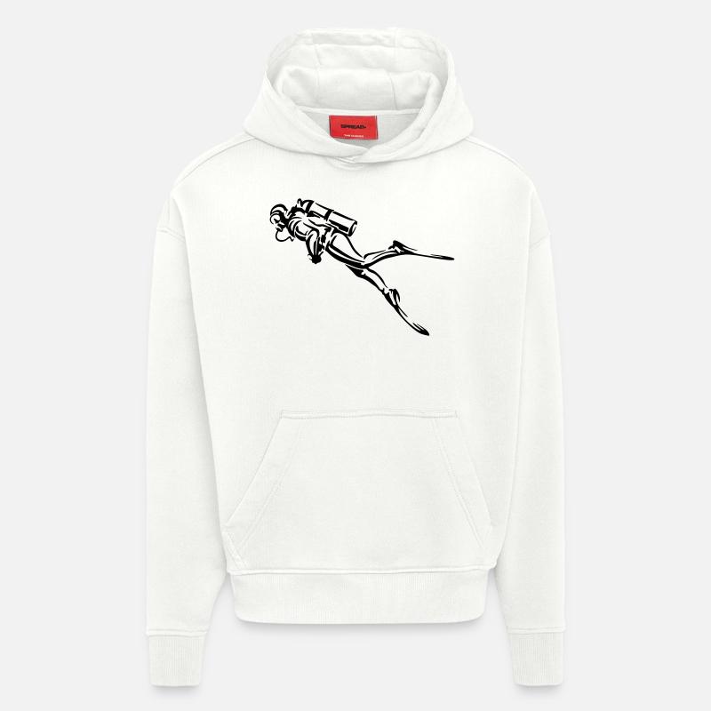 diving - Hoodie- made by SPREAD  - OFF WHITE
