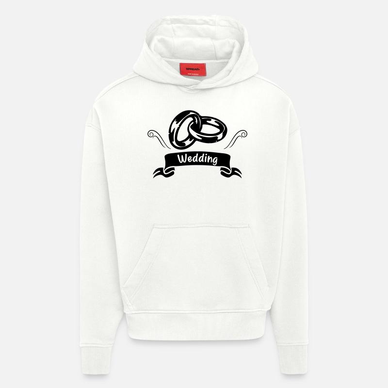 eheringe ring hochzeit - Hoodie- made by SPREAD  - OFF WHITE