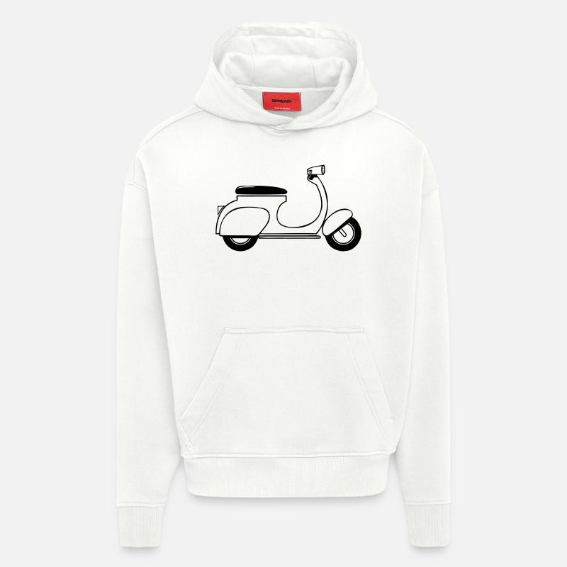 motorroller reisen - Sweat à capuche bio épais oversize fabriqué en UE - OFF WHITE