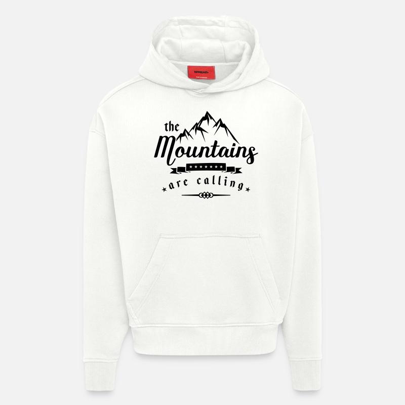 mountains are calling design - Hoodie- made by SPREAD  - OFF WHITE