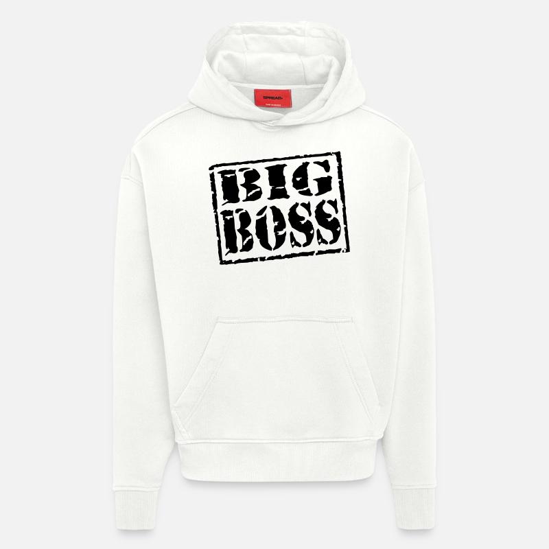 Big Boss - Sweat à capuche bio épais oversize fabriqué en UE - OFF WHITE