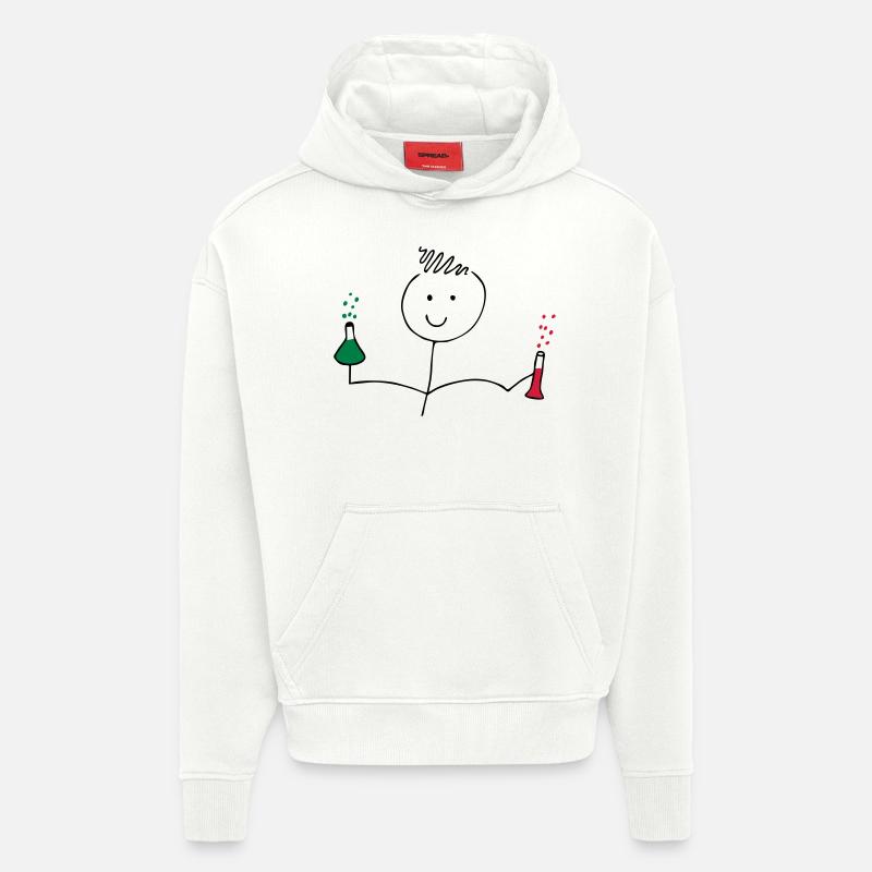 école de chimie - Sweat à capuche bio épais oversize fabriqué en UE - OFF WHITE