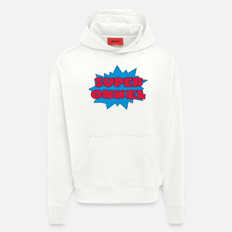 Super onkel - Sweat à capuche bio épais oversize fabriqué en UE - OFF WHITE
