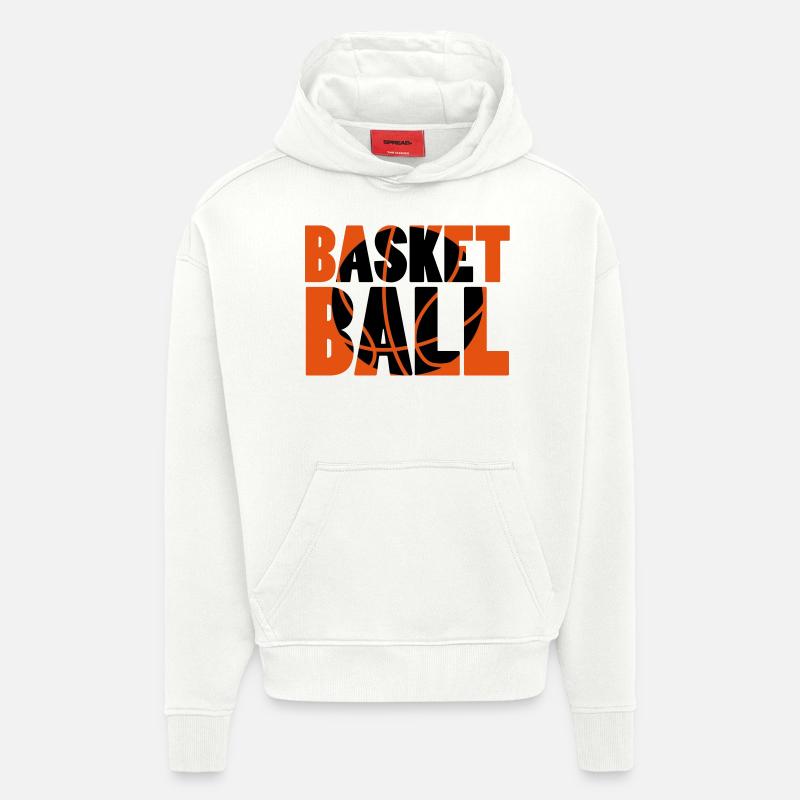Basketball ! - Sweat à capuche bio épais oversize fabriqué en UE - OFF WHITE