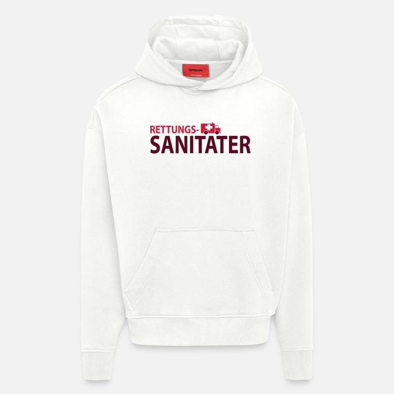 rettungssani2 - Hoodie- made by SPREAD  - OFF WHITE
