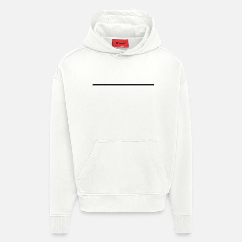 Double line - Hoodie- made by SPREAD - OFF WHITE