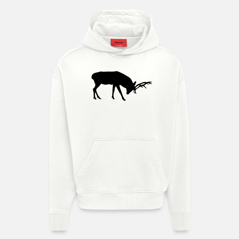 hirsch - geweih - jagd - jäger - Hoodie- made by SPREAD  - OFF WHITE