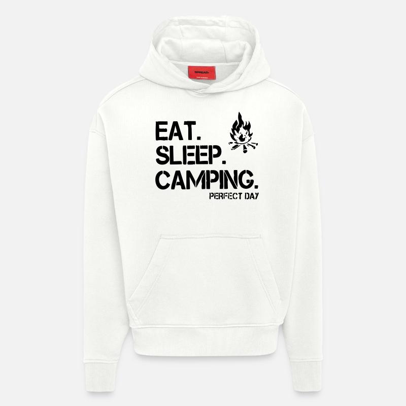 manger dormir camper - Sweat à capuche bio épais oversize fabriqué en UE - OFF WHITE