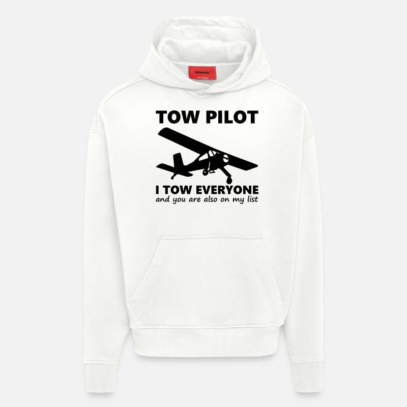 tow pilot - Sweat à capuche bio épais oversize fabriqué en UE - OFF WHITE