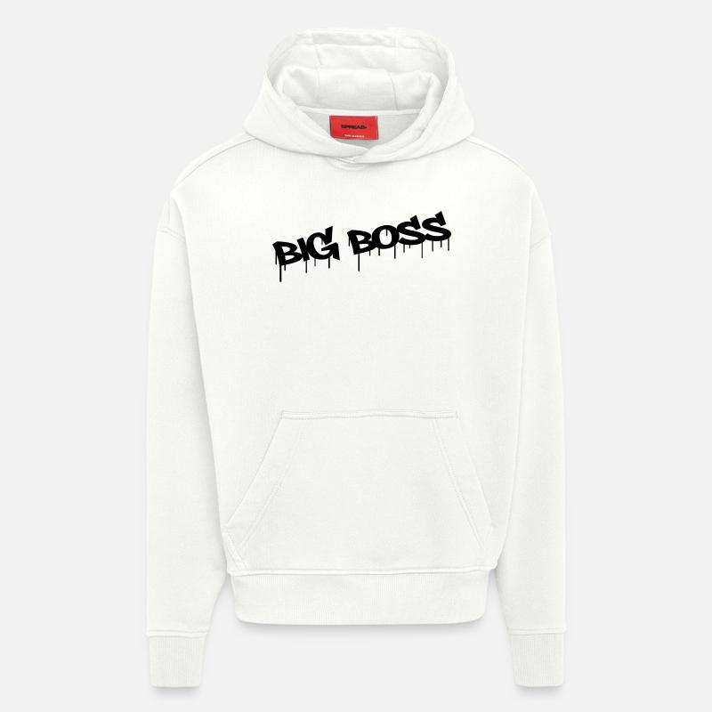 Big Boss - Sweat à capuche bio épais oversize fabriqué en UE - OFF WHITE