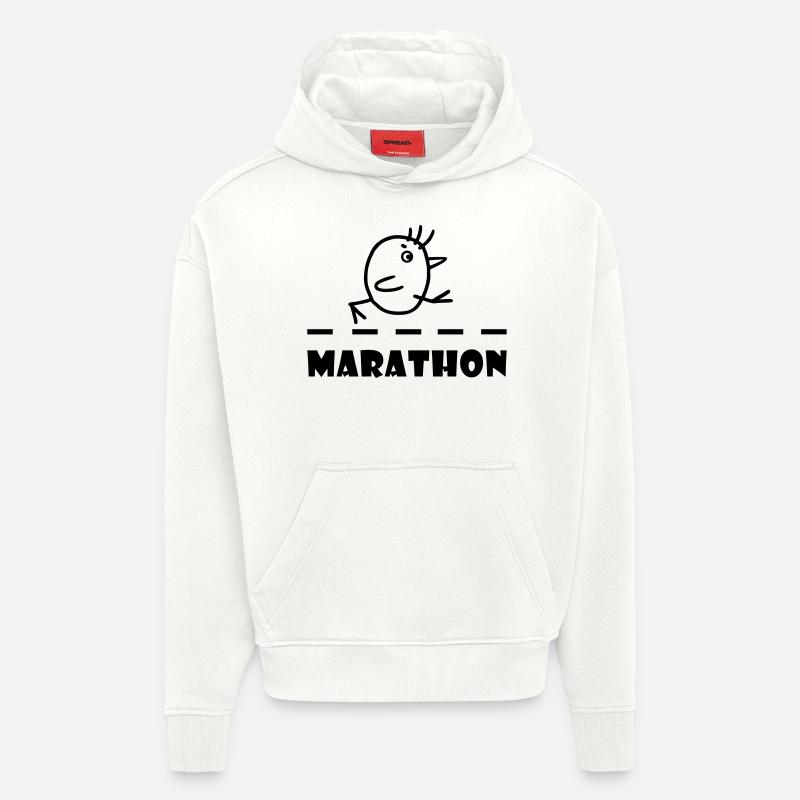 Marathon - Hoodie- made by SPREAD  - OFF WHITE