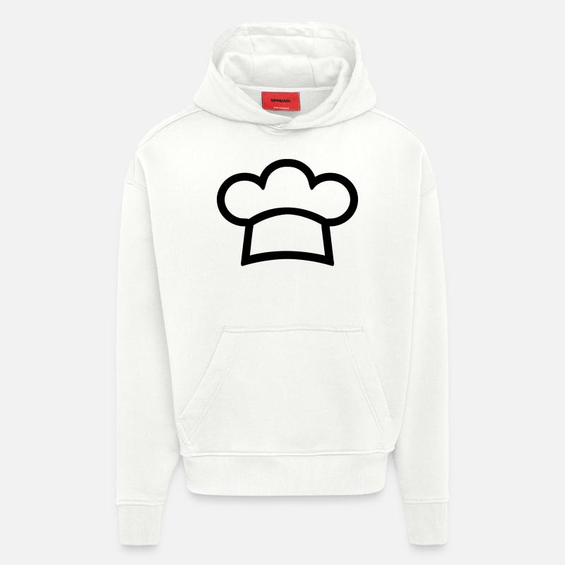 Cuisinier - Sweat à capuche bio épais oversize fabriqué en UE - OFF WHITE