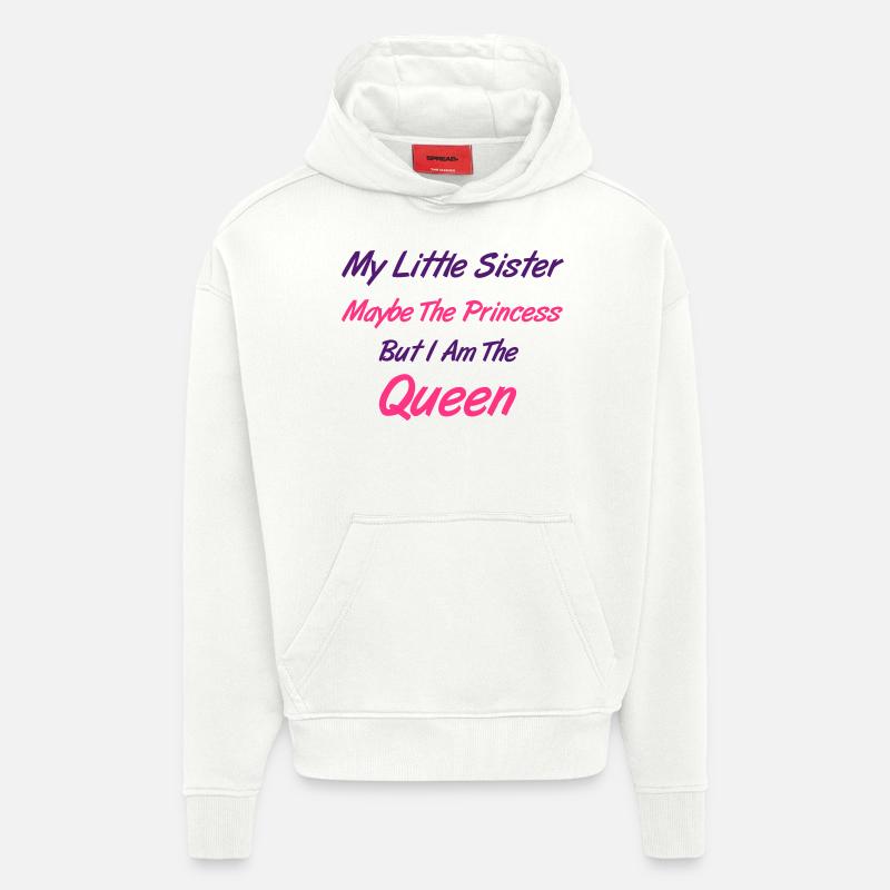 Queen - Sweat à capuche bio épais oversize fabriqué en UE - OFF WHITE