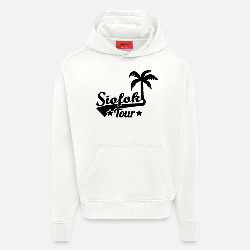 Siofok - Sweat à capuche bio épais oversize fabriqué en UE - OFF WHITE