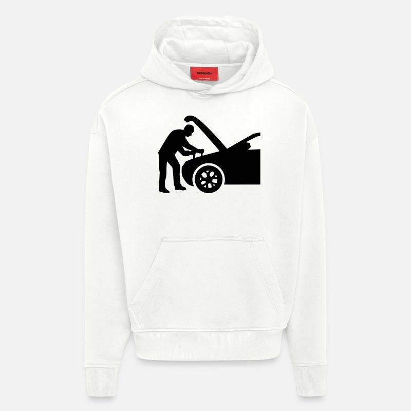 Mechaniker - Hoodie- made by SPREAD - OFF WHITE