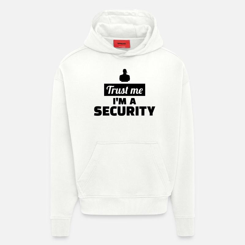 Security - Sweat à capuche bio épais oversize fabriqué en UE - OFF WHITE