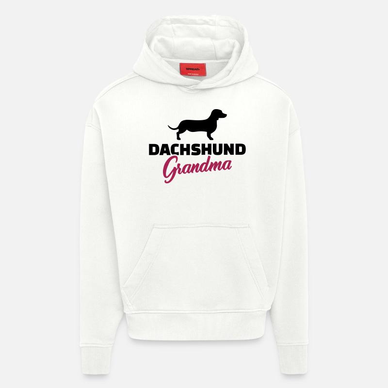 Teckel - Sweat à capuche bio épais oversize fabriqué en UE - OFF WHITE