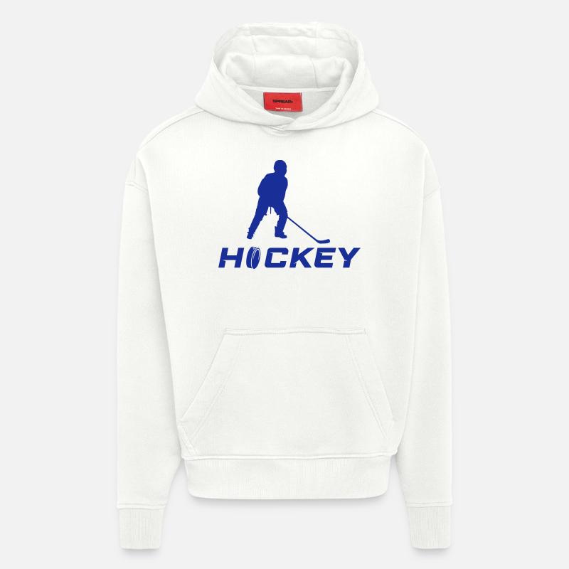 hockey - Hoodie- made by SPREAD  - OFF WHITE
