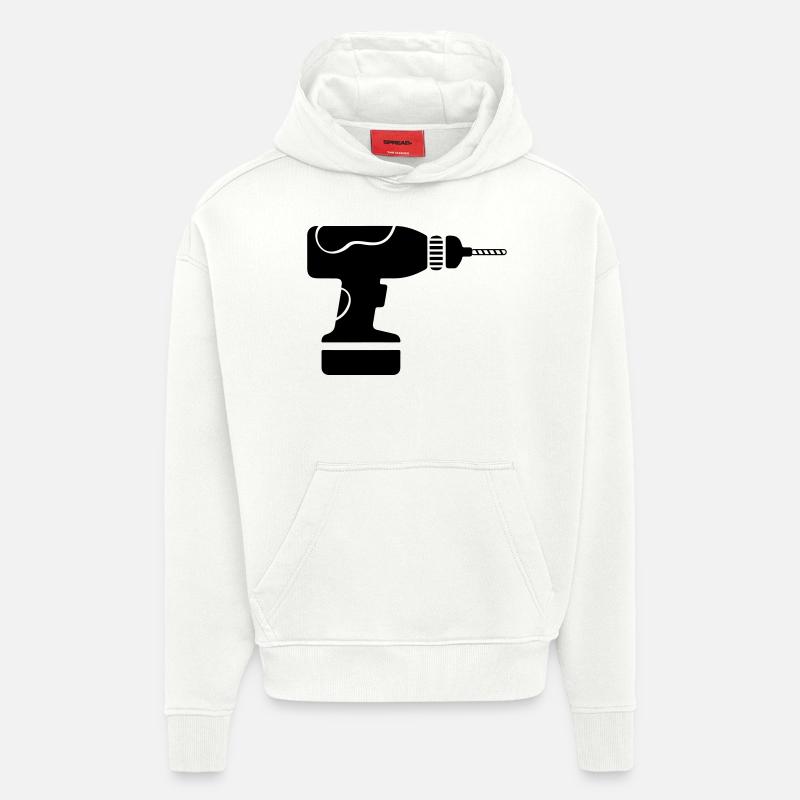 Foreuse - Sweat à capuche bio épais oversize fabriqué en UE - OFF WHITE