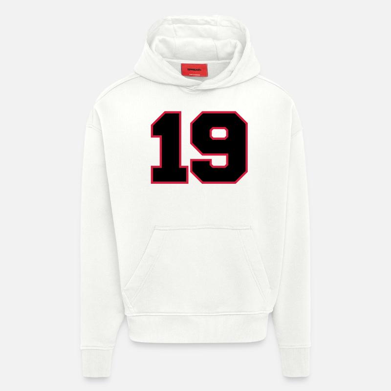 Number19 - Sweat à capuche bio épais oversize fabriqué en UE - OFF WHITE