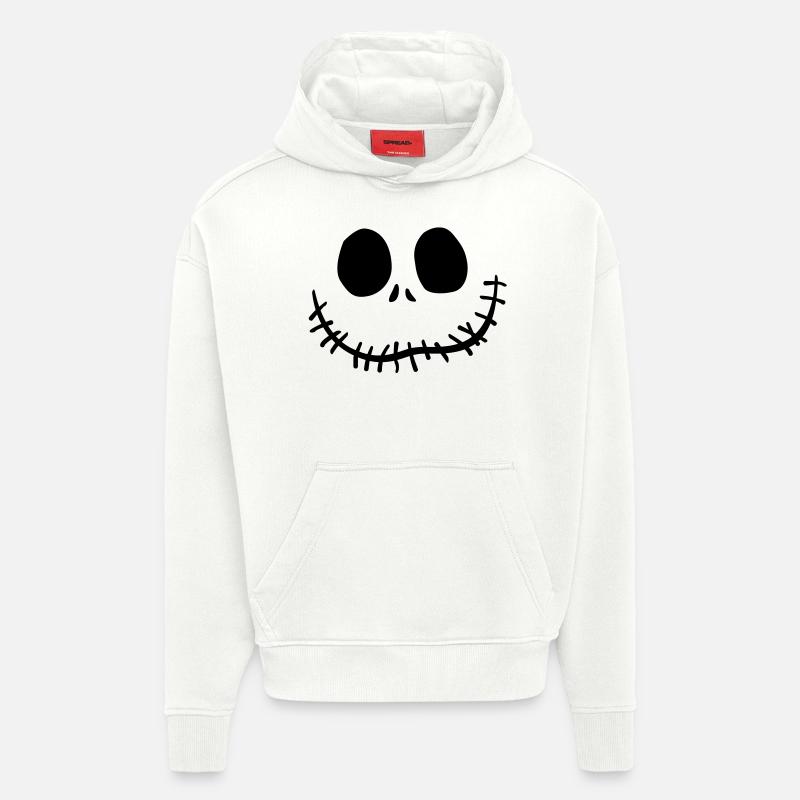 jack o'lantern - Sweat à capuche bio épais oversize fabriqué en UE - OFF WHITE