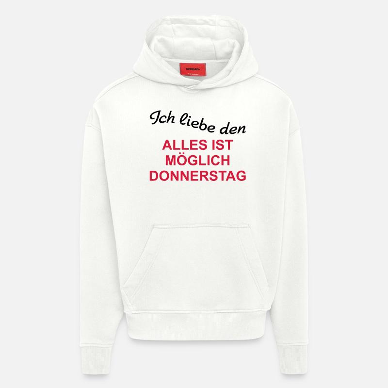 Everything is possible Thursday - Hoodie- made by SPREAD  - OFF WHITE