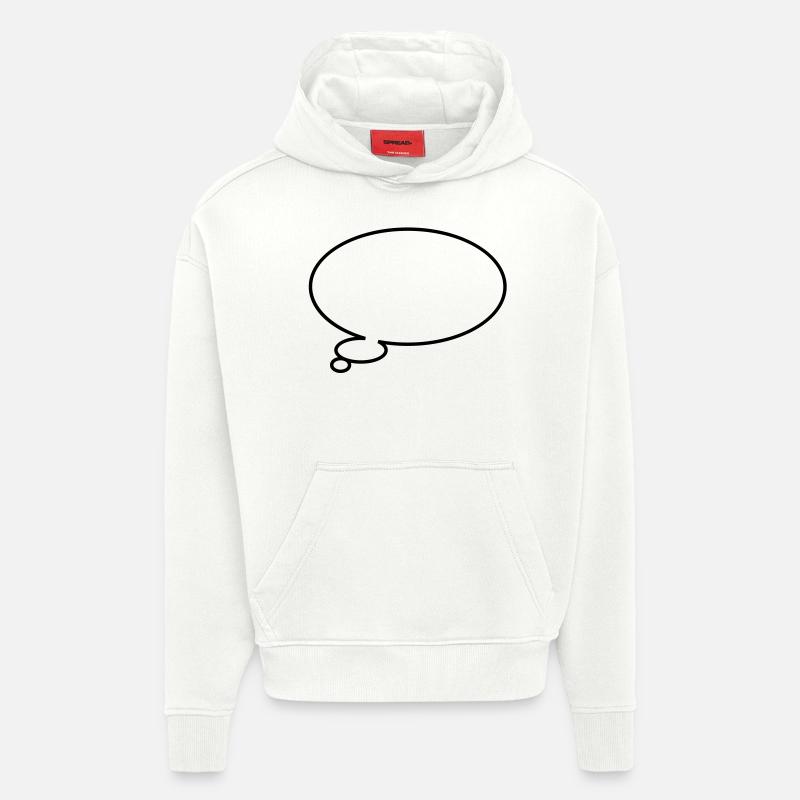 Thinking bubble - Sweat à capuche bio épais oversize fabriqué en UE - OFF WHITE