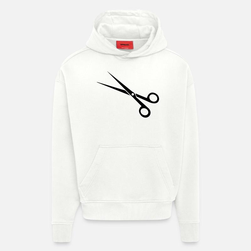 schere - Sweat à capuche bio épais oversize fabriqué en UE - OFF WHITE