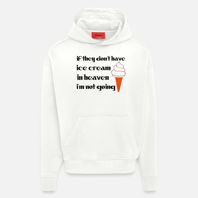 Ice Cream - Sweat à capuche bio épais oversize fabriqué en UE - OFF WHITE