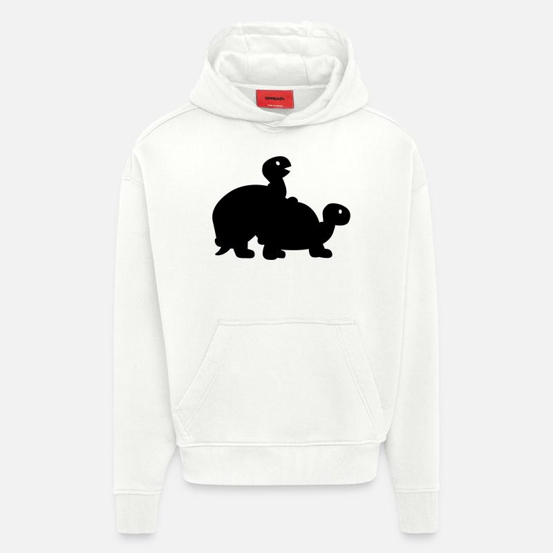 Tortue - Sweat à capuche bio épais oversize fabriqué en UE - OFF WHITE