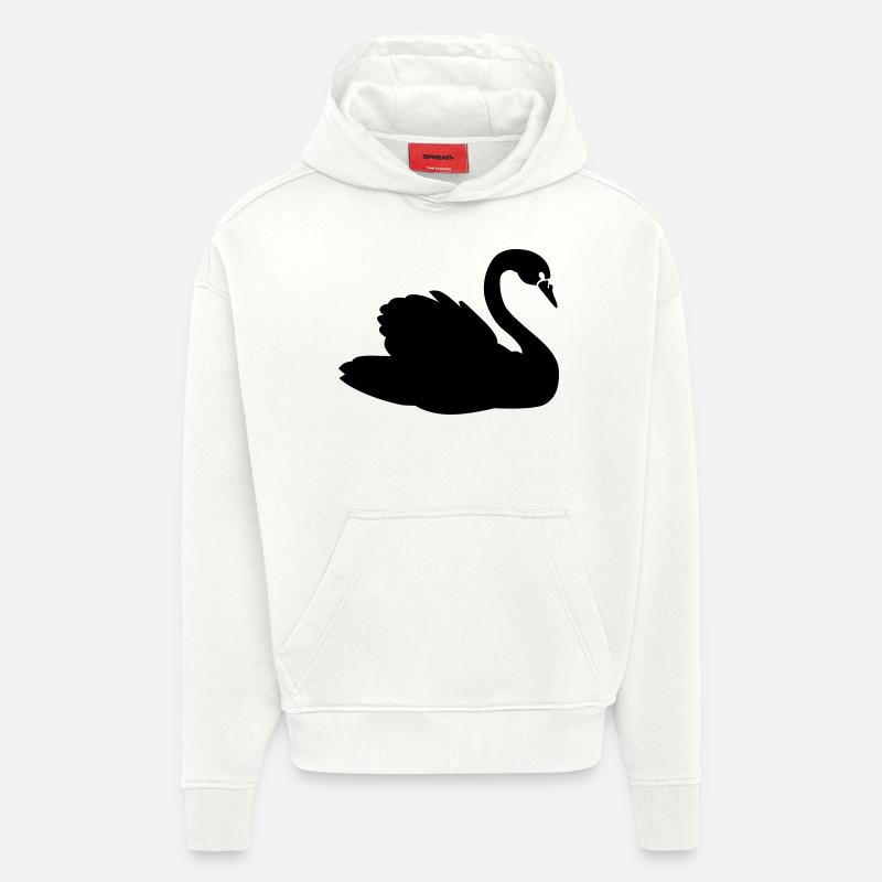 Cygne - Sweat à capuche bio épais oversize fabriqué en UE - OFF WHITE