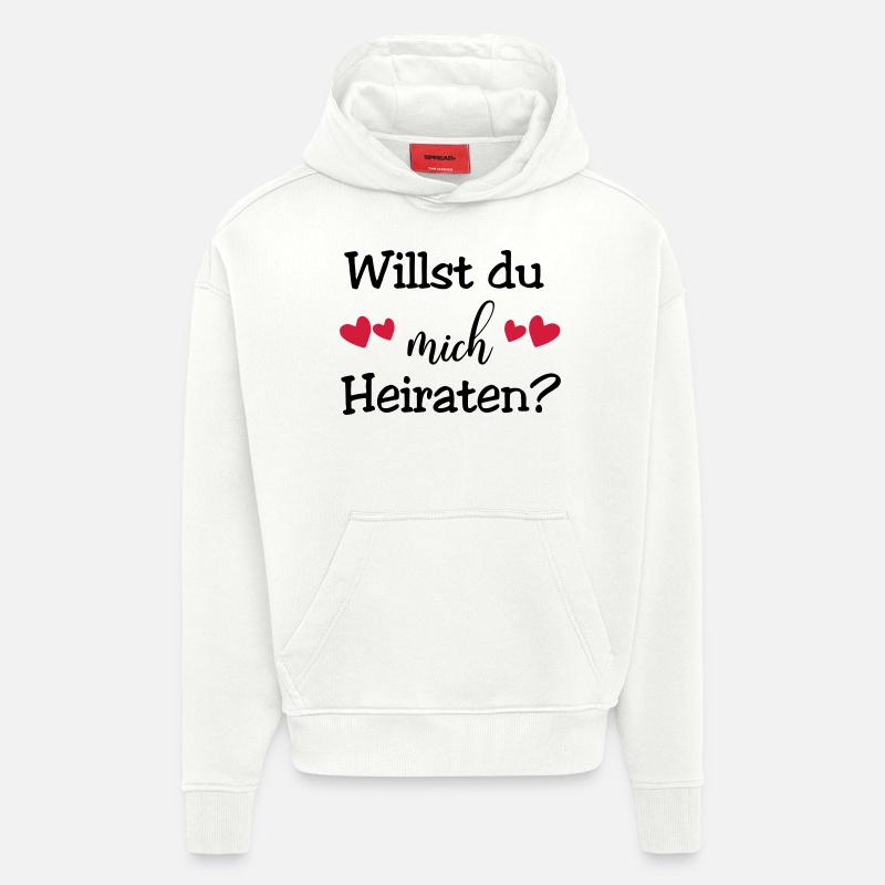 Willst du mich Heiraten - Hoodie- made by SPREAD - OFF WHITE