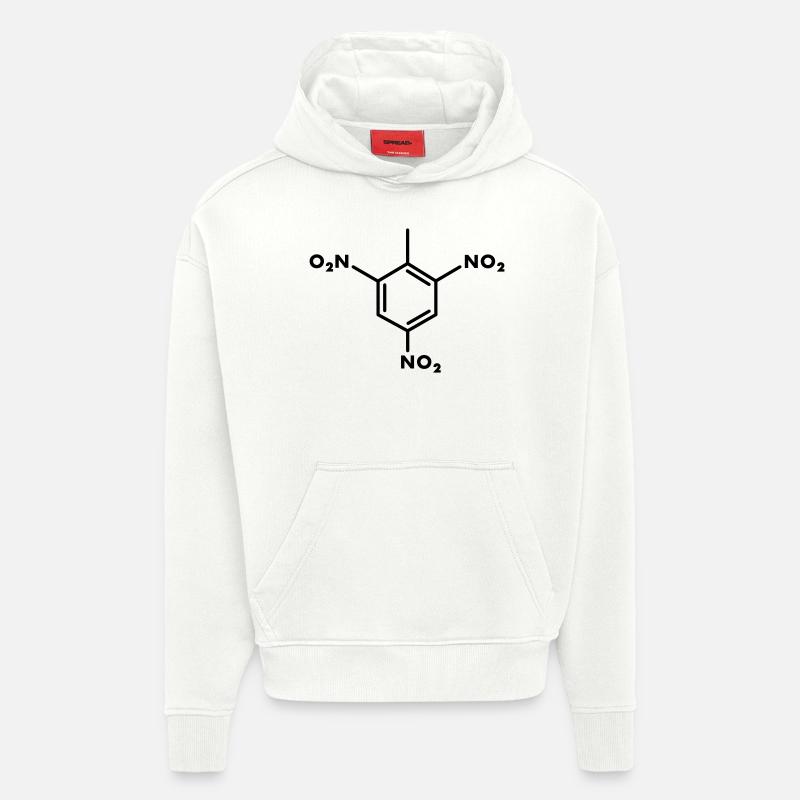 Molécule TNT - Sweat à capuche bio épais oversize fabriqué en UE - OFF WHITE