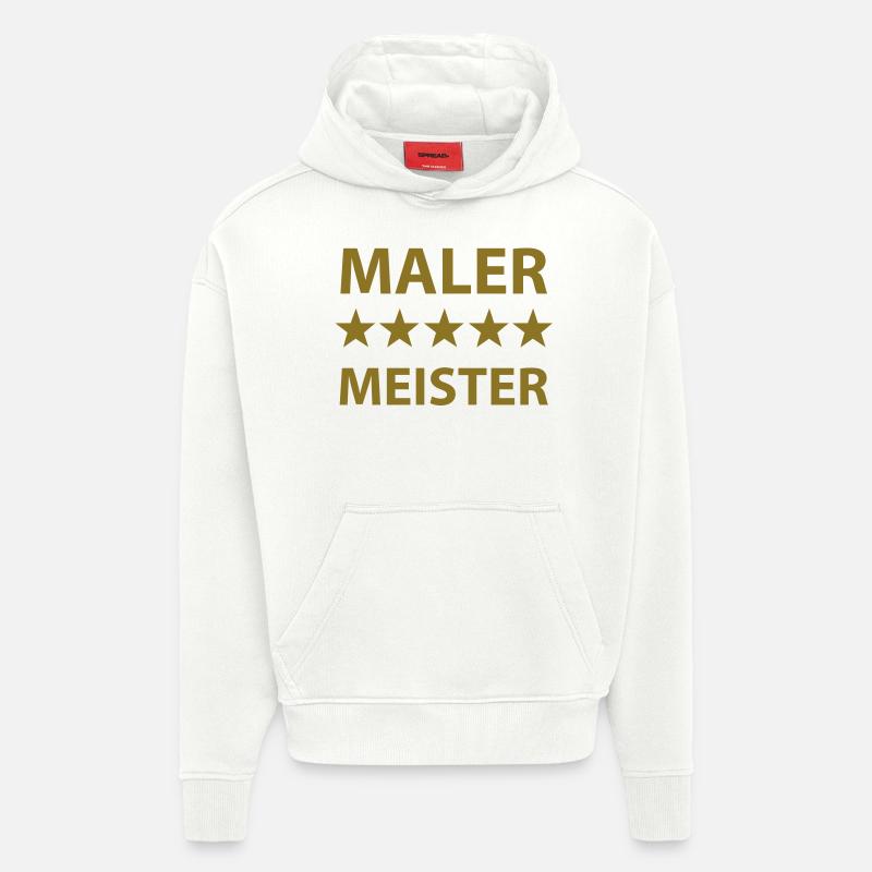 malermeister - Sweat à capuche bio épais oversize fabriqué en UE - OFF WHITE