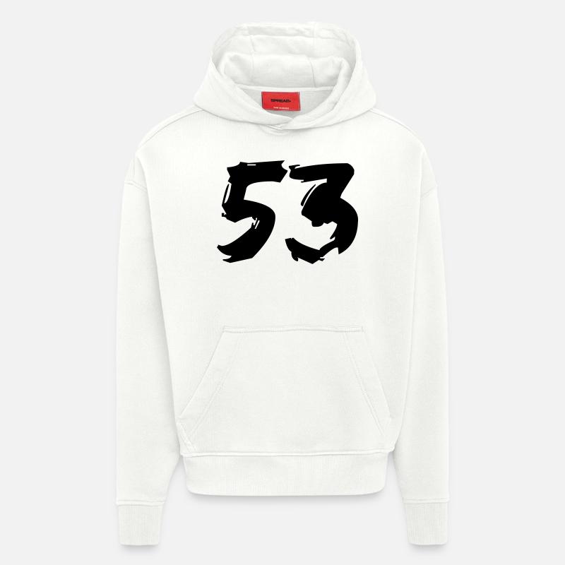 Brushed 53 - Hoodie- made by SPREAD  - OFF WHITE