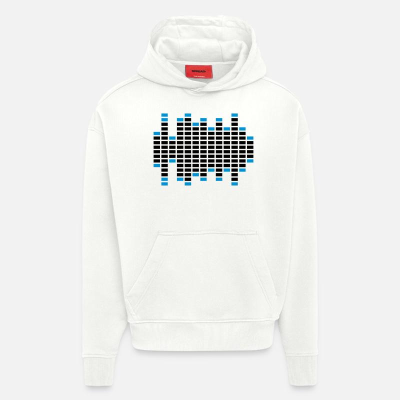 Music Sound Logo - Sweat à capuche bio épais oversize fabriqué en UE - OFF WHITE