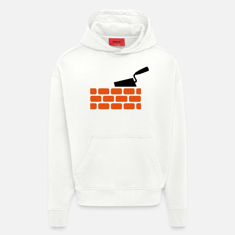 Maçon - Sweat à capuche bio épais oversize fabriqué en UE - OFF WHITE
